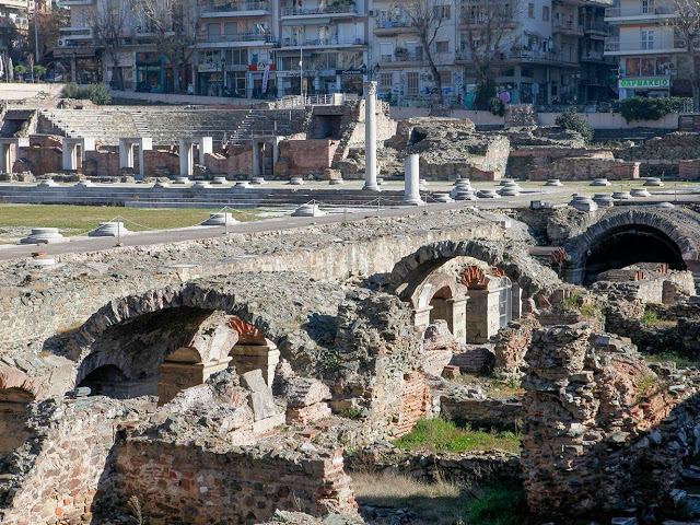Remains of Roman Forum Thessaloniki
